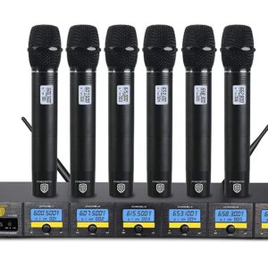 PRORECK MX66 6-Channel UHF Wireless Microphone System