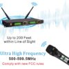 PRORECK UK-2000 UHF 2 Channel Wireless Microphone System